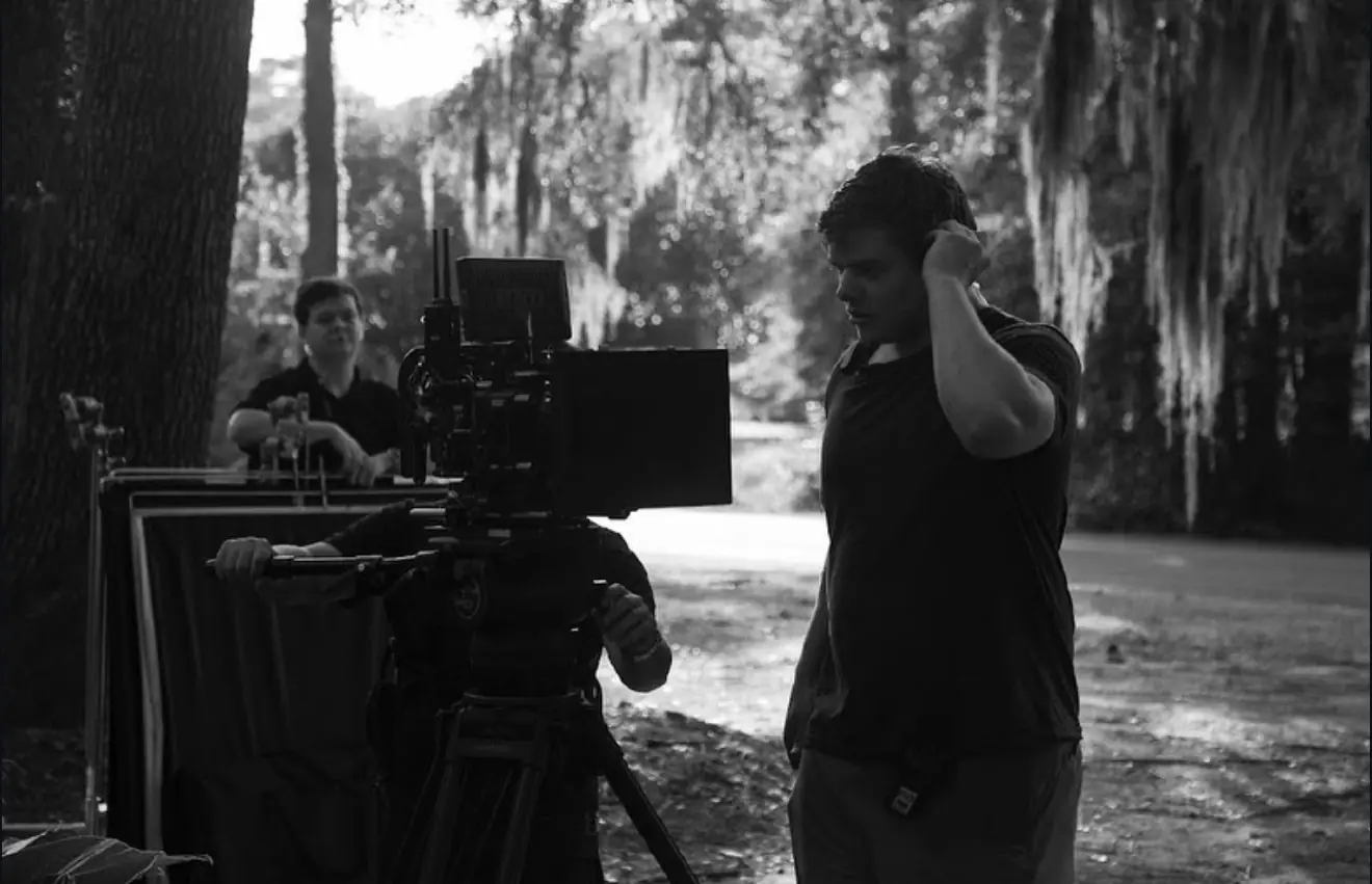 Matthew Nelson on set in Savannah